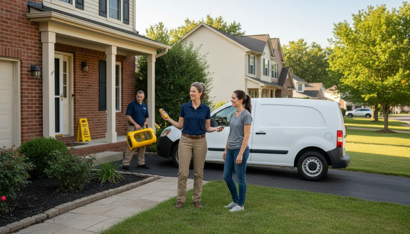 Residential water damage restoration in Edwards, IL